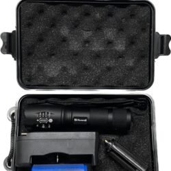 Linterna tactica recargable a 220v LED T6. 10W