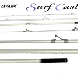Caña Angler Surf Caster 3.90mts 100-300, 3T Blanco